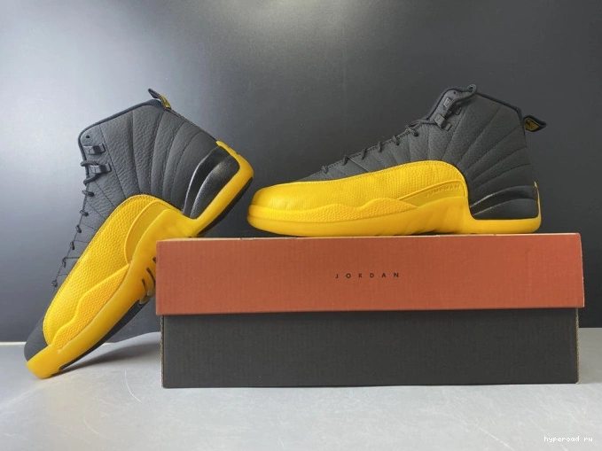 130690-070 University Black Gold Jordan Air 12 Retro 0306